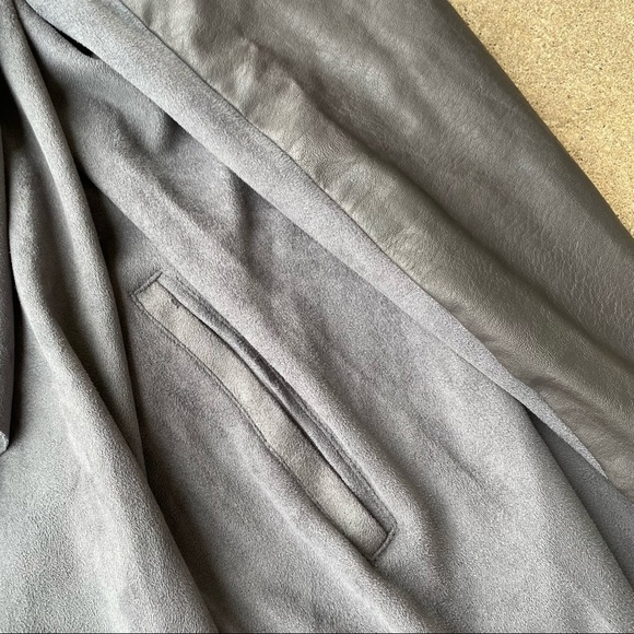 Blank NYC Vegan Suede Leather Drape Front Jacket - Picture 5 of 7